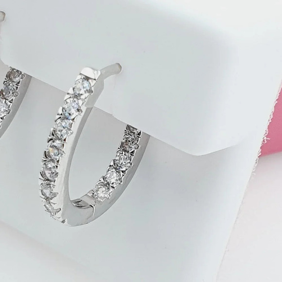 "925 Sterling Silver Cubic Zirconia Earrings, U19254669 - Picture 8 of 11